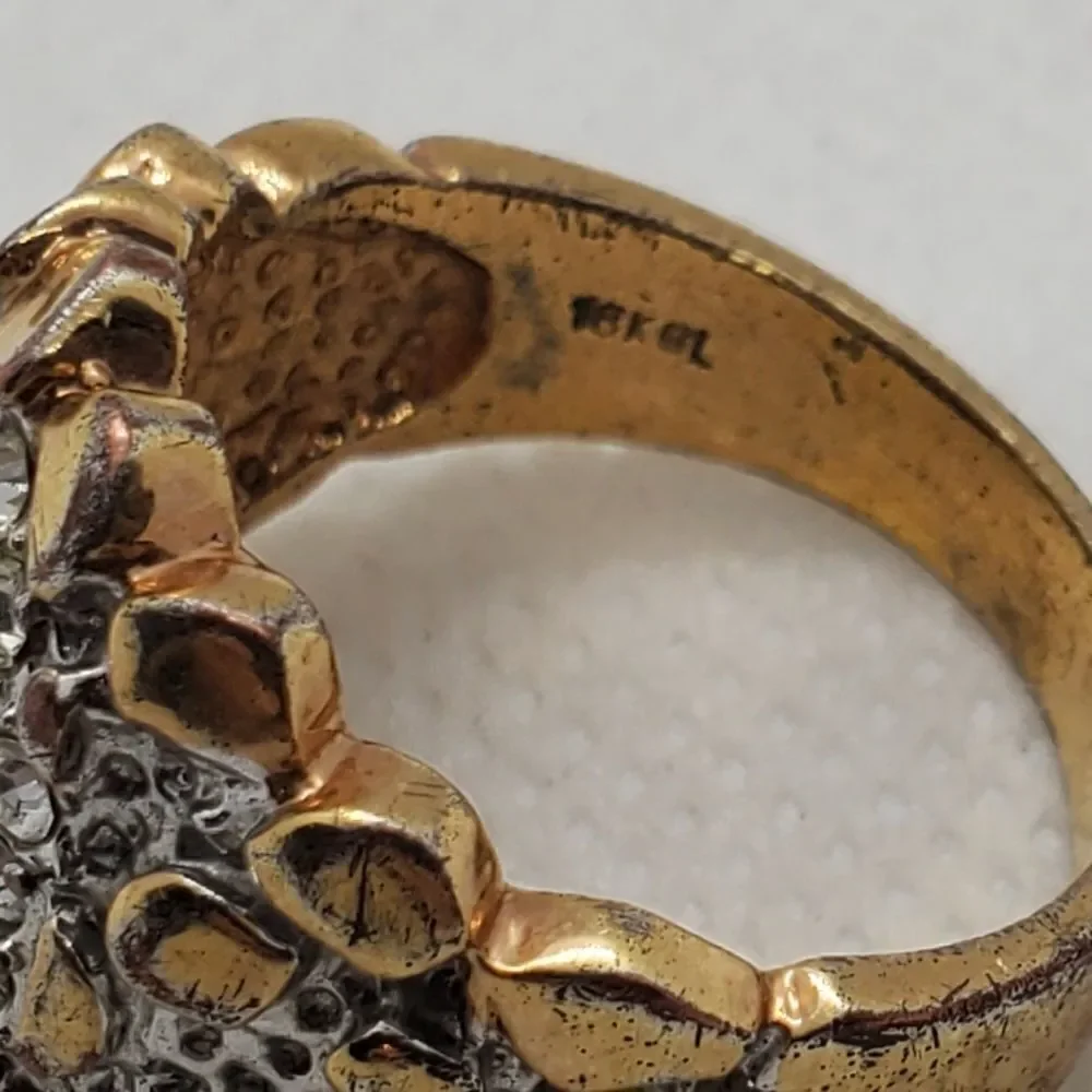 18 Karat Gold Layered Cubic Zirconia Ring (9.5)